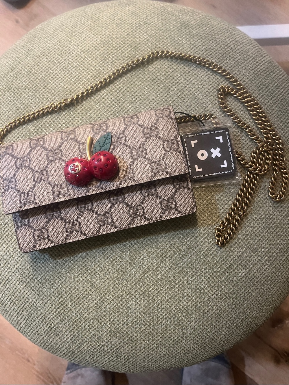 🍒 WOC Gucci Cherries 🍒 
PVC Coated Canvas w/ COA
like NEW